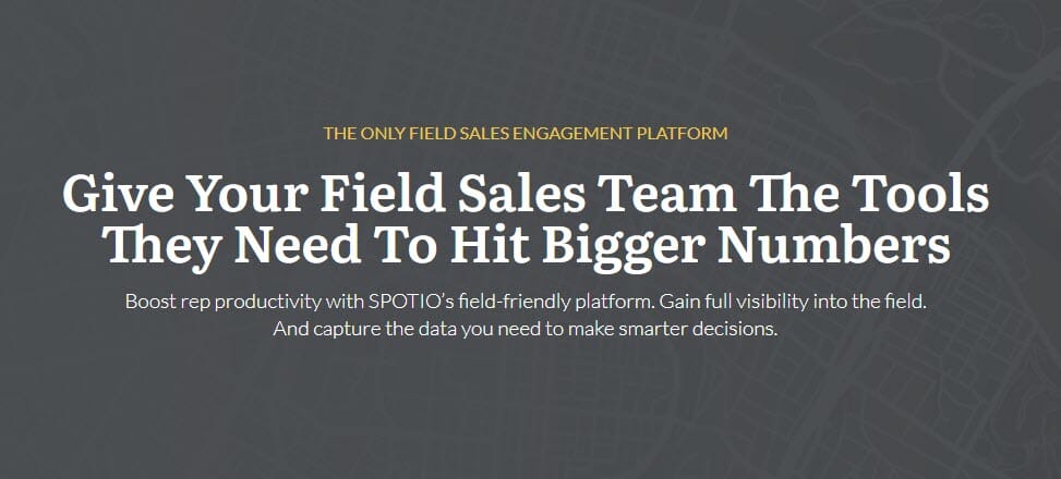 SPOTIO field sales engagement platform