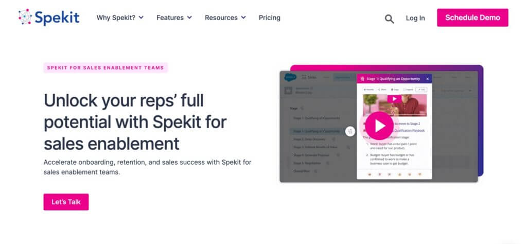 Spekit mobile sales app